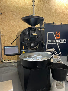 Geometry Coffee Roasters production roaster black Probat P12