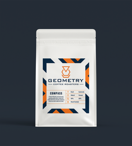 Geometry Coffee Roasters Compass Blend. 50% Brazil 50% Guatemala Coloured 