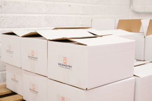 Geometry Coffee Roasters wholesale supply boxes of roasted coffee