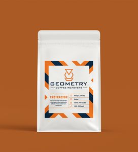 Geometry Protractor blend roasted Specialty Coffee beans. Colombian Viani