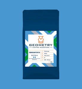 Geometry Coffee Roasters Guatemala Todosantarita Specialty Coffee Blue background 